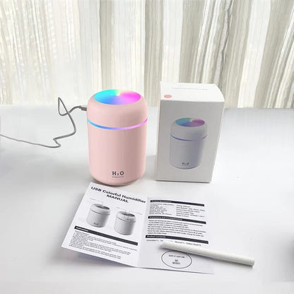 Portable Electric Air Humidifier with Colorful Night Light